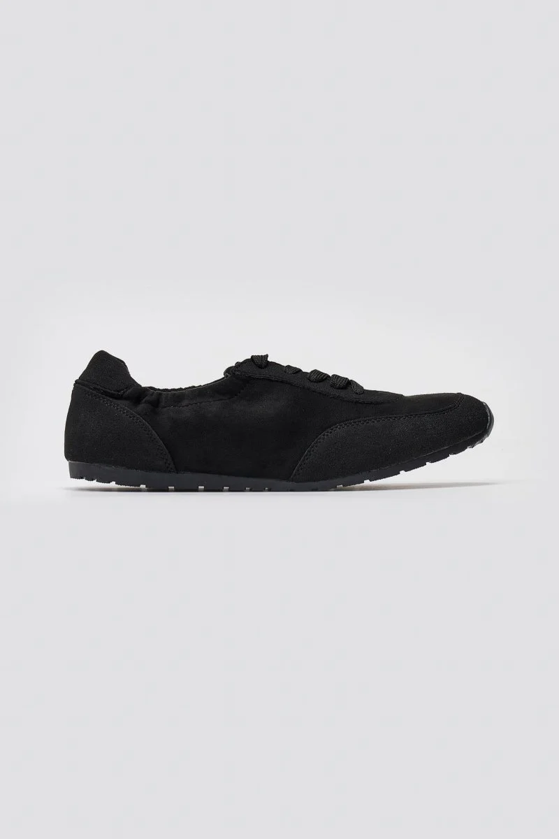 Σουέτ χαμηλά sneakers - μαύρο σουέτ - Image 3