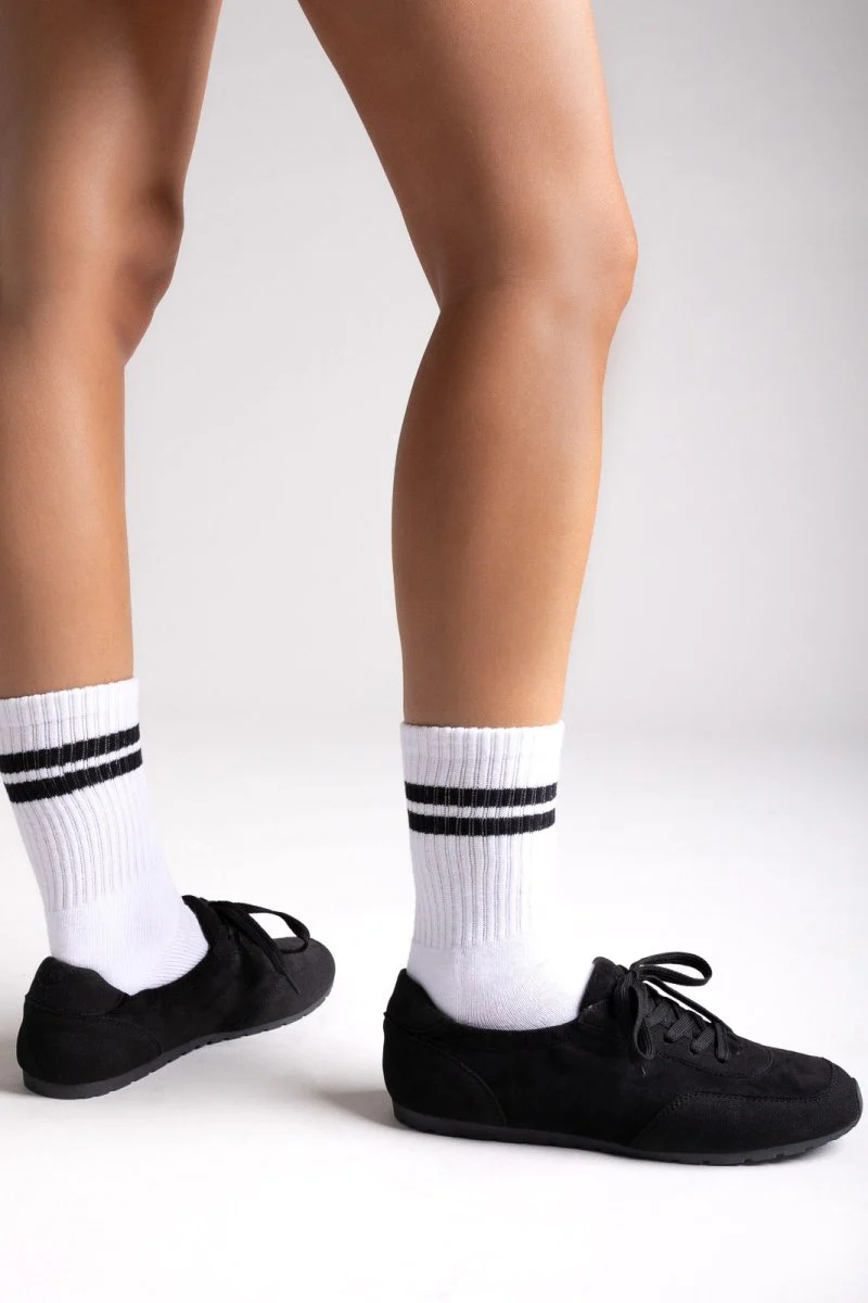 Σουέτ χαμηλά sneakers - μαύρο σουέτ - Image 5