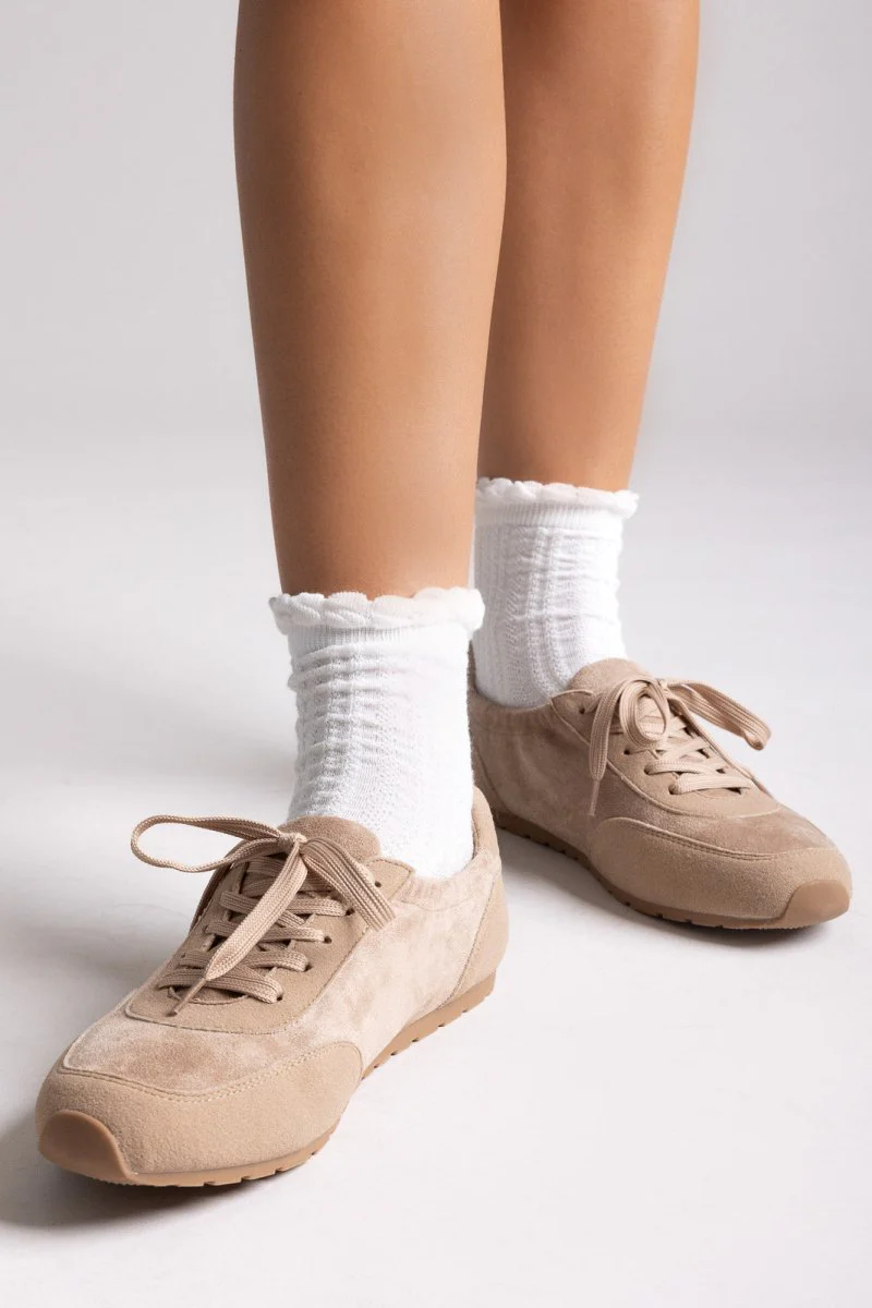 Σουέτ χαμηλά sneakers - ταμπά σουέτ - Image 5