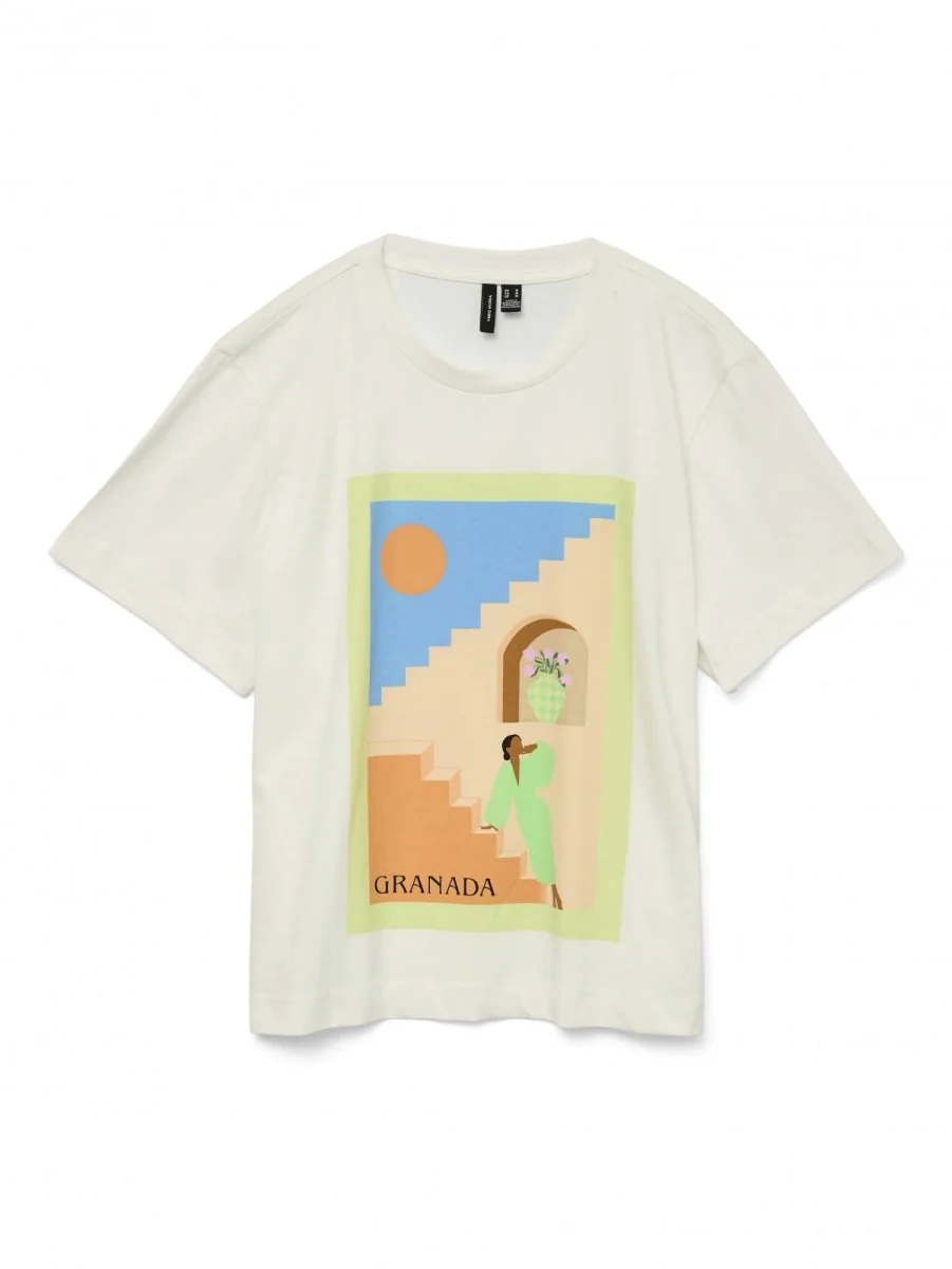 T-shirt με στάμπα - Λευκό