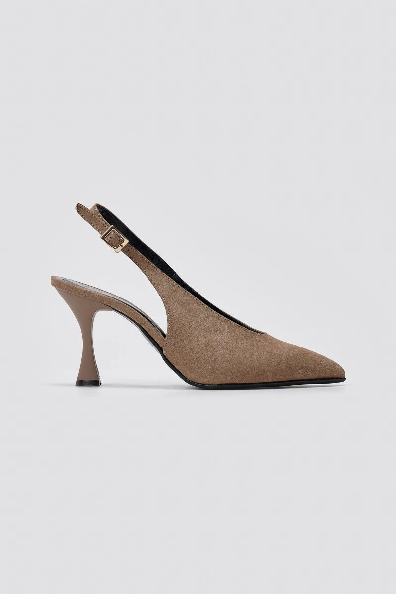 Γόβες slingback - Τάουπε Σουέντ - Image 3