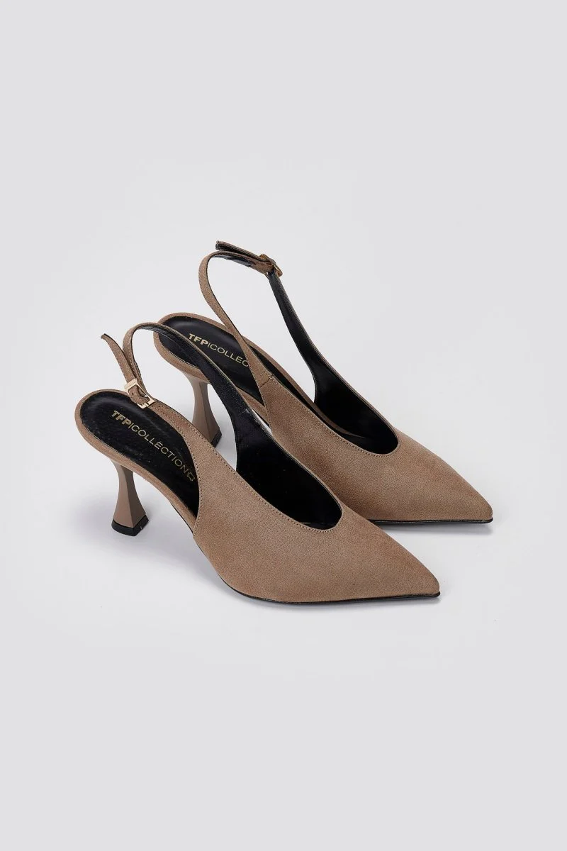 Γόβες slingback - Τάουπε Σουέντ - Image 4