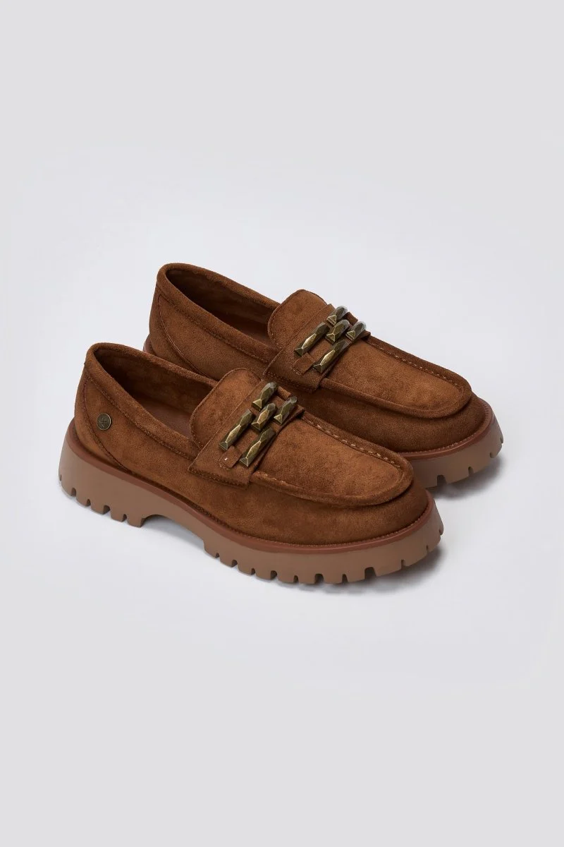 Suede Loafers - Κάμελ Σουέντ - Image 4