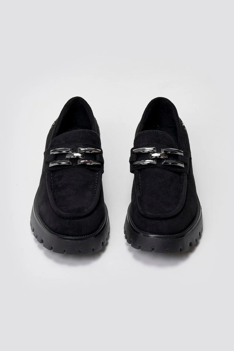 Suede Loafers - Μαύρο Σουέντ - Image 3